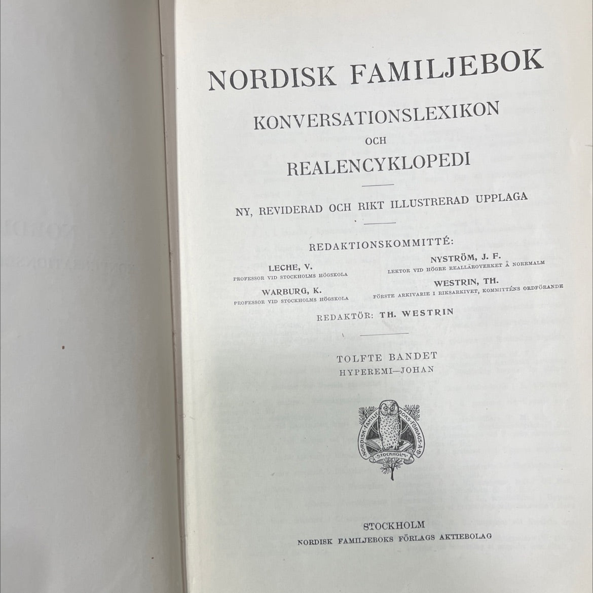 nordisk familjebok konversationslexikon och realencyklopedi book, by th. westrin, 1910 Leather image 2