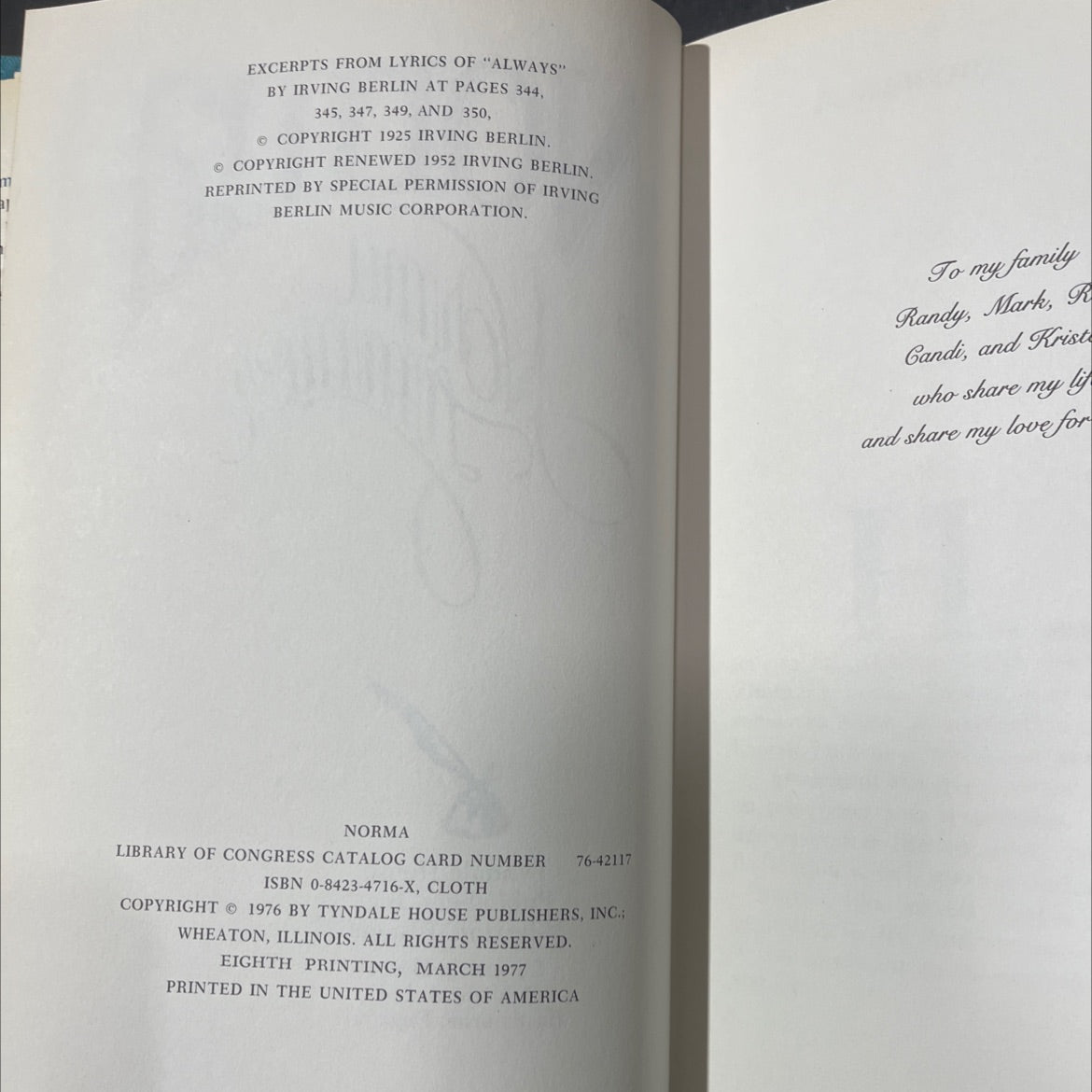 norma book, by unknown, 1976 Hardcover image 3