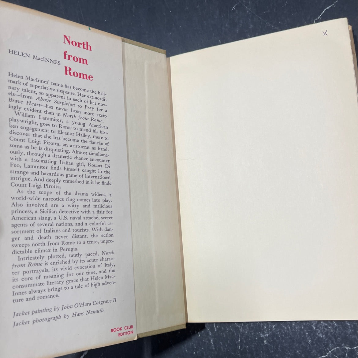 north from rome book, by helen macinnes, 1958 Hardcover image 4