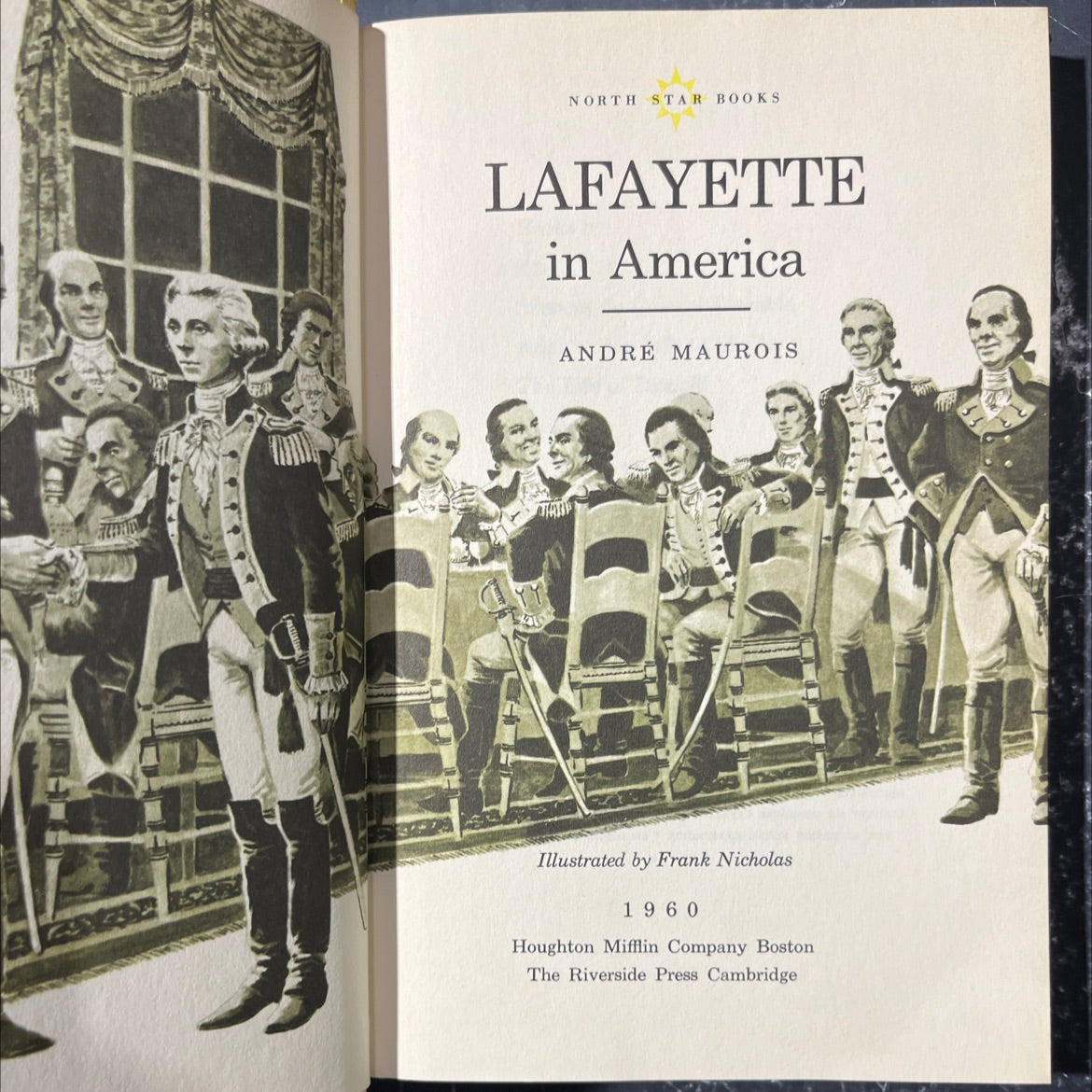north star books lafayette in america book, by andré maurois, 1960 Hardcover image 2