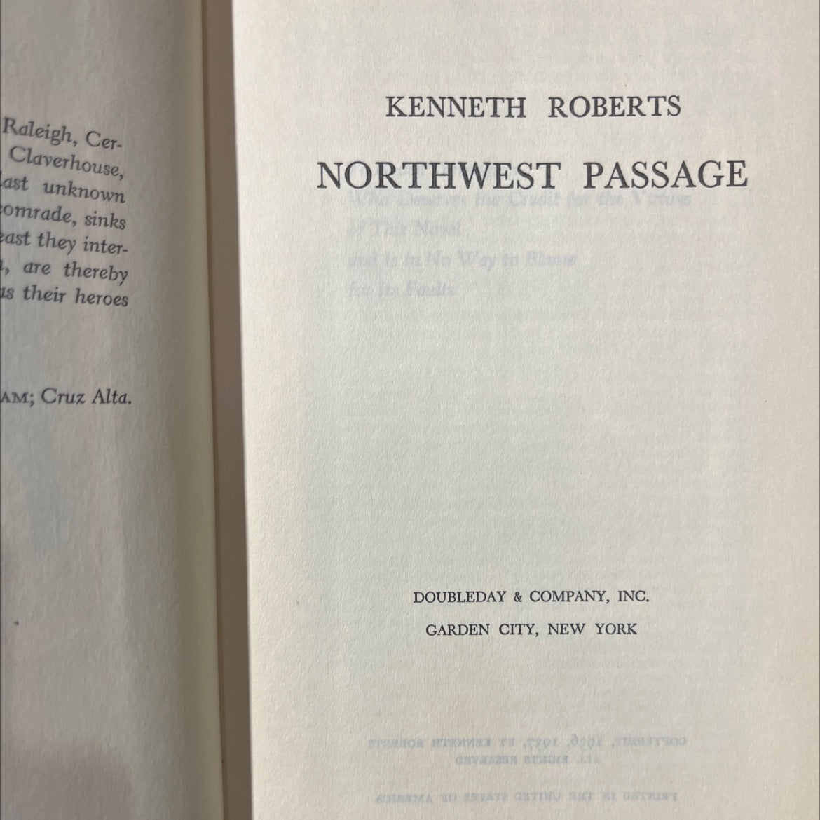 northwest passage book, by kenneth roberts, 1937 Hardcover image 2