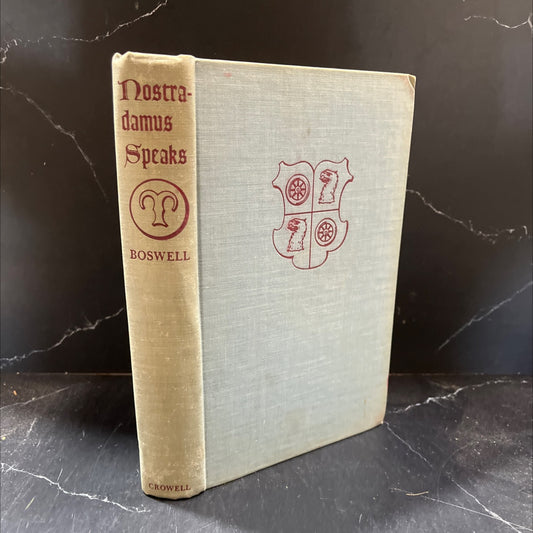 nostradamus speaks book, by rolfe boswell, 1942 Hardcover image 1