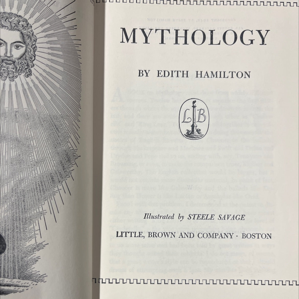 not mythology book, by edith hamilton, 1942 Hardcover image 2