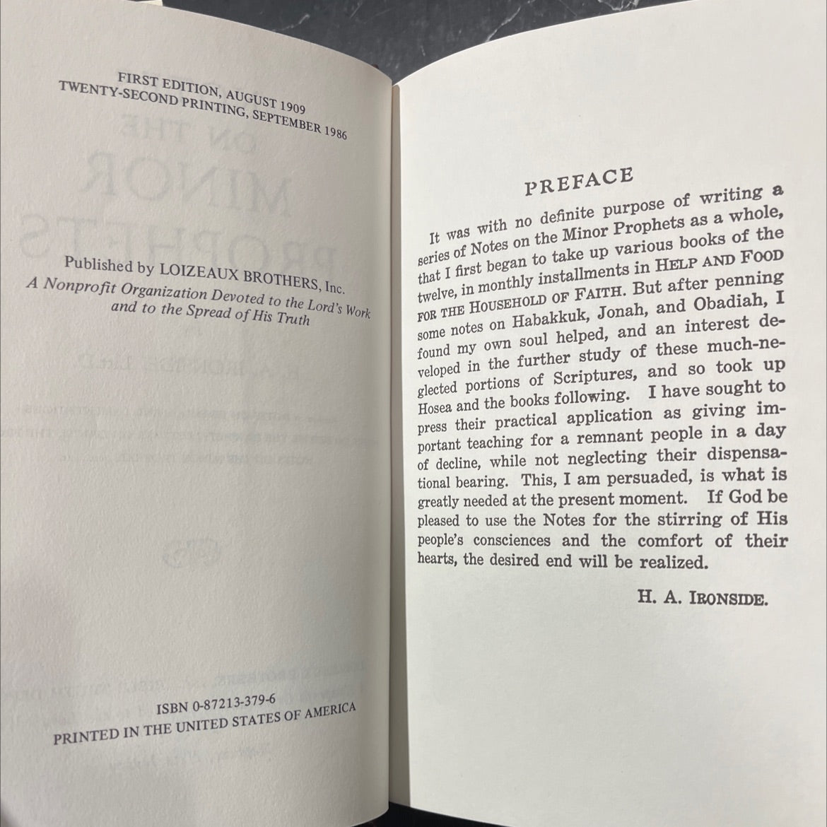 notes on the minor prophets book, by h. a. ironside, 1986 Hardcover image 3
