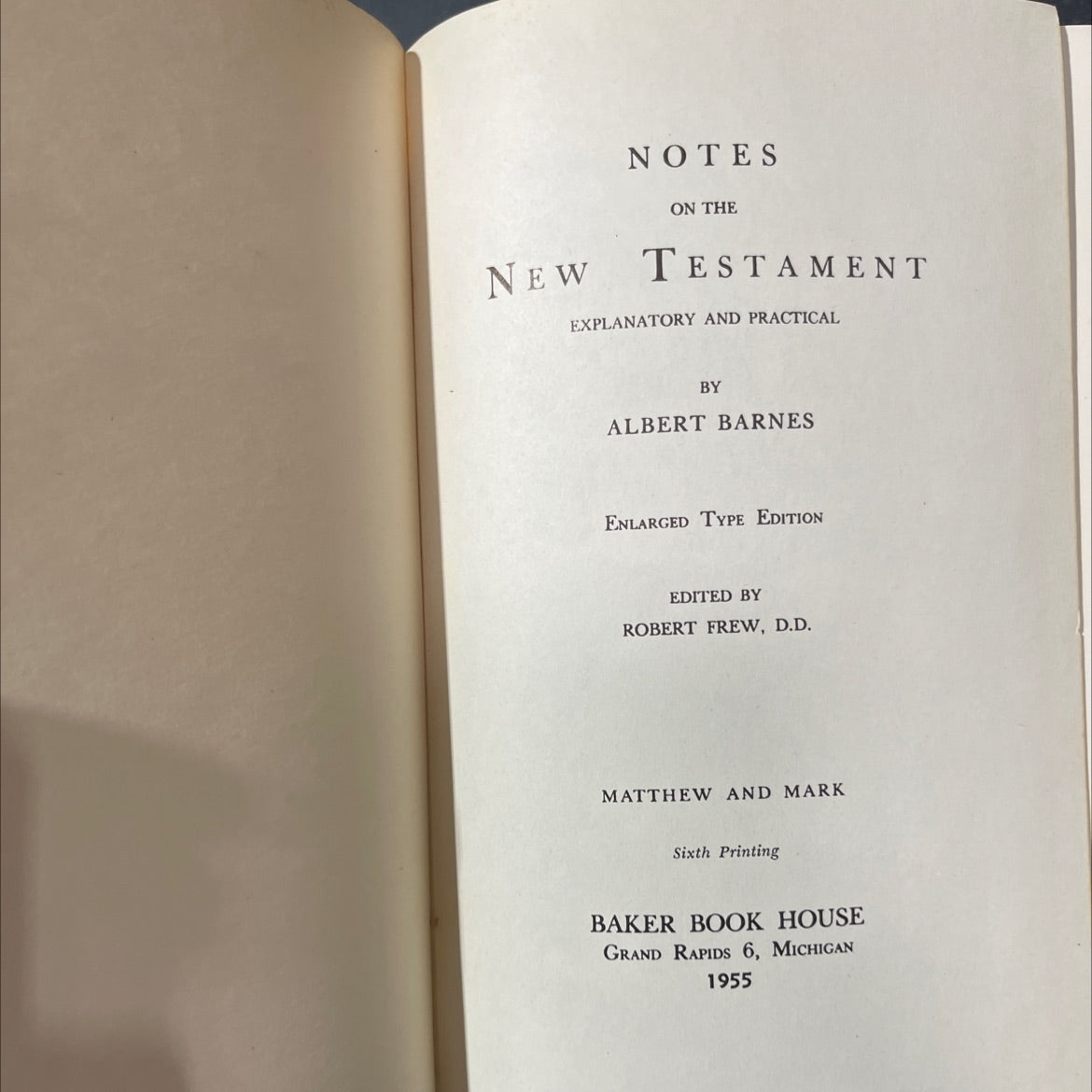 notes on the testament explanatory and practical new book, by albert barnes, 1955 Hardcover image 2