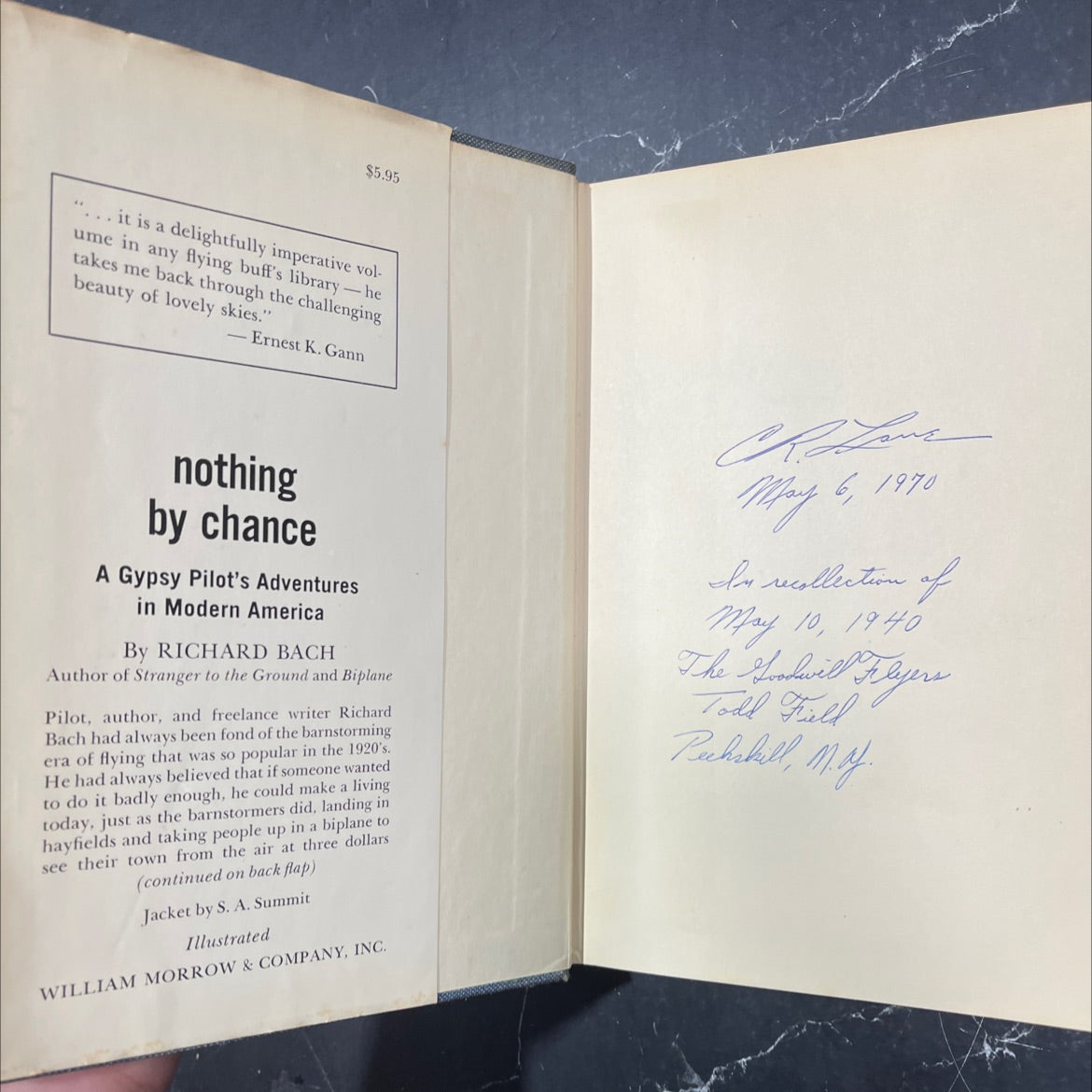 nothing bisdoit by chance a gypsy pilot's adventures in modern america 2 book, by Richard Bach, 1969 Hardcover image 4