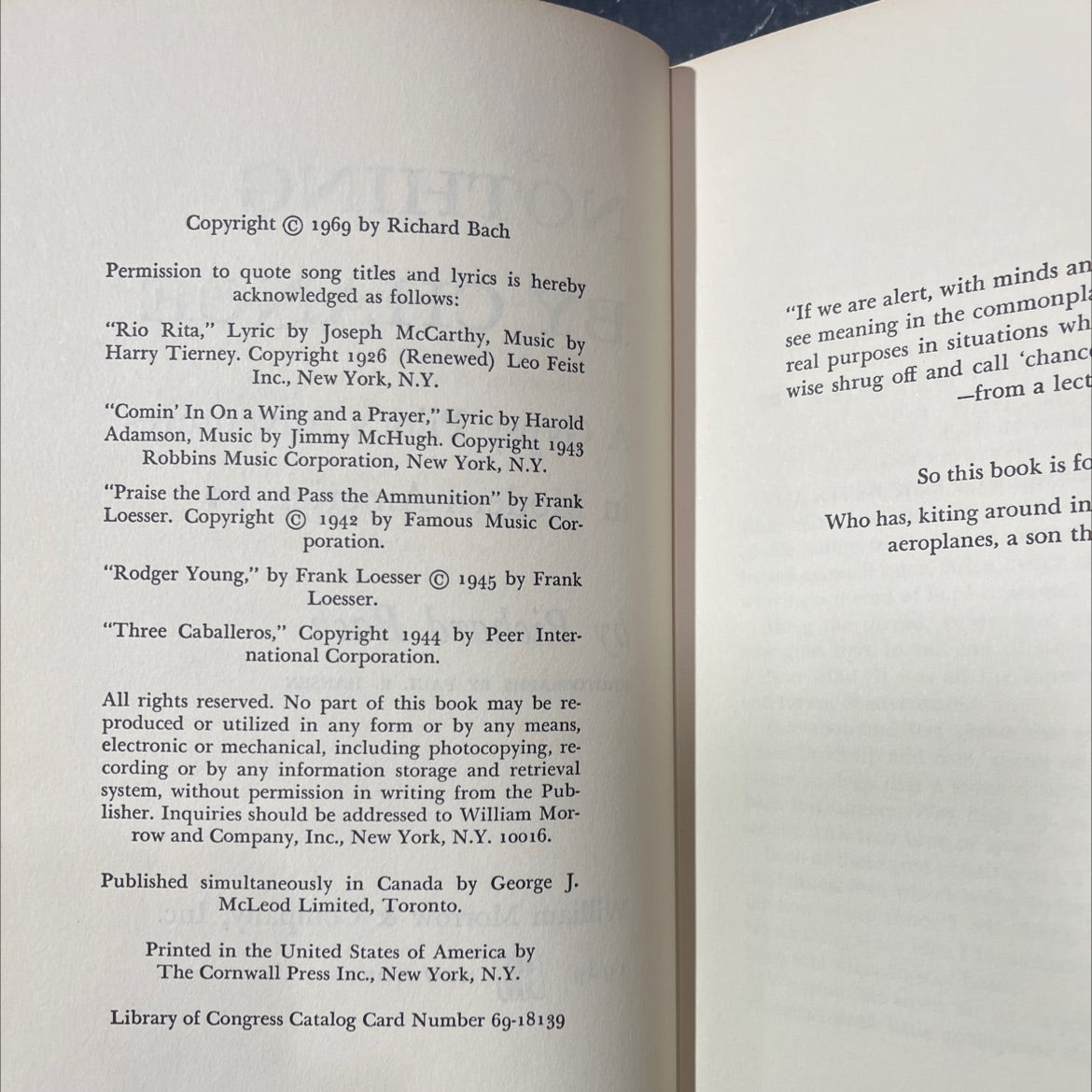nothing bisdoit by chance a gypsy pilot's adventures in modern america 2 book, by Richard Bach, 1969 Hardcover image 3