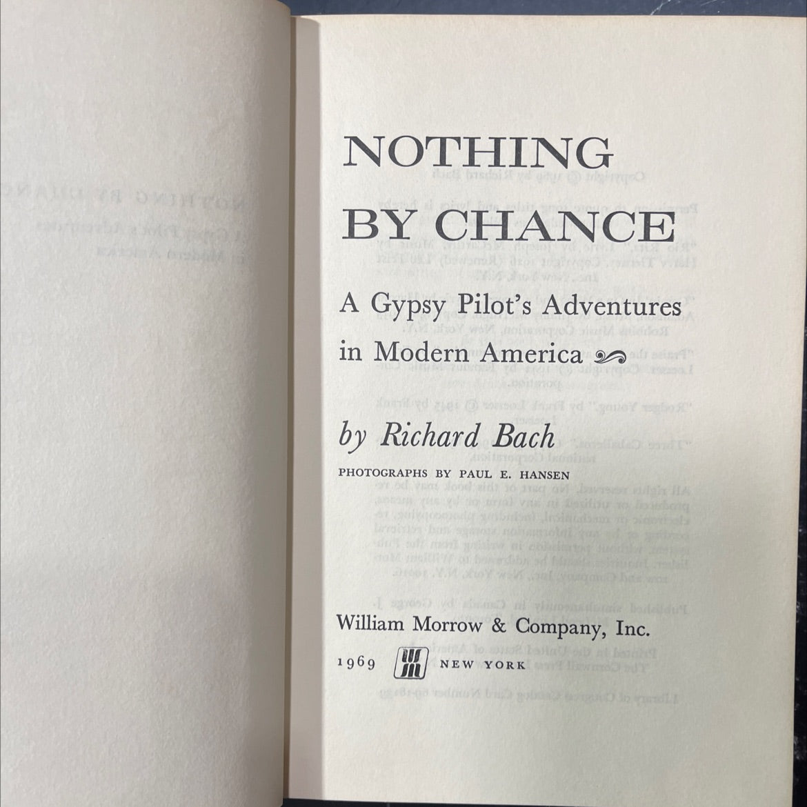 nothing bisdoit by chance a gypsy pilot's adventures in modern america 2 book, by Richard Bach, 1969 Hardcover image 2