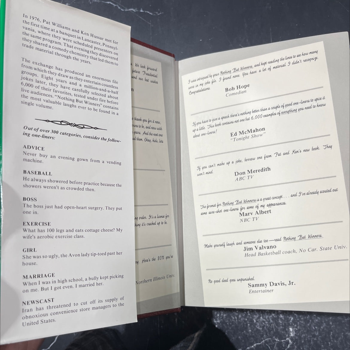 nothing but winners book, by Pat Williams and Ken Hussar, 1984 Hardcover image 4