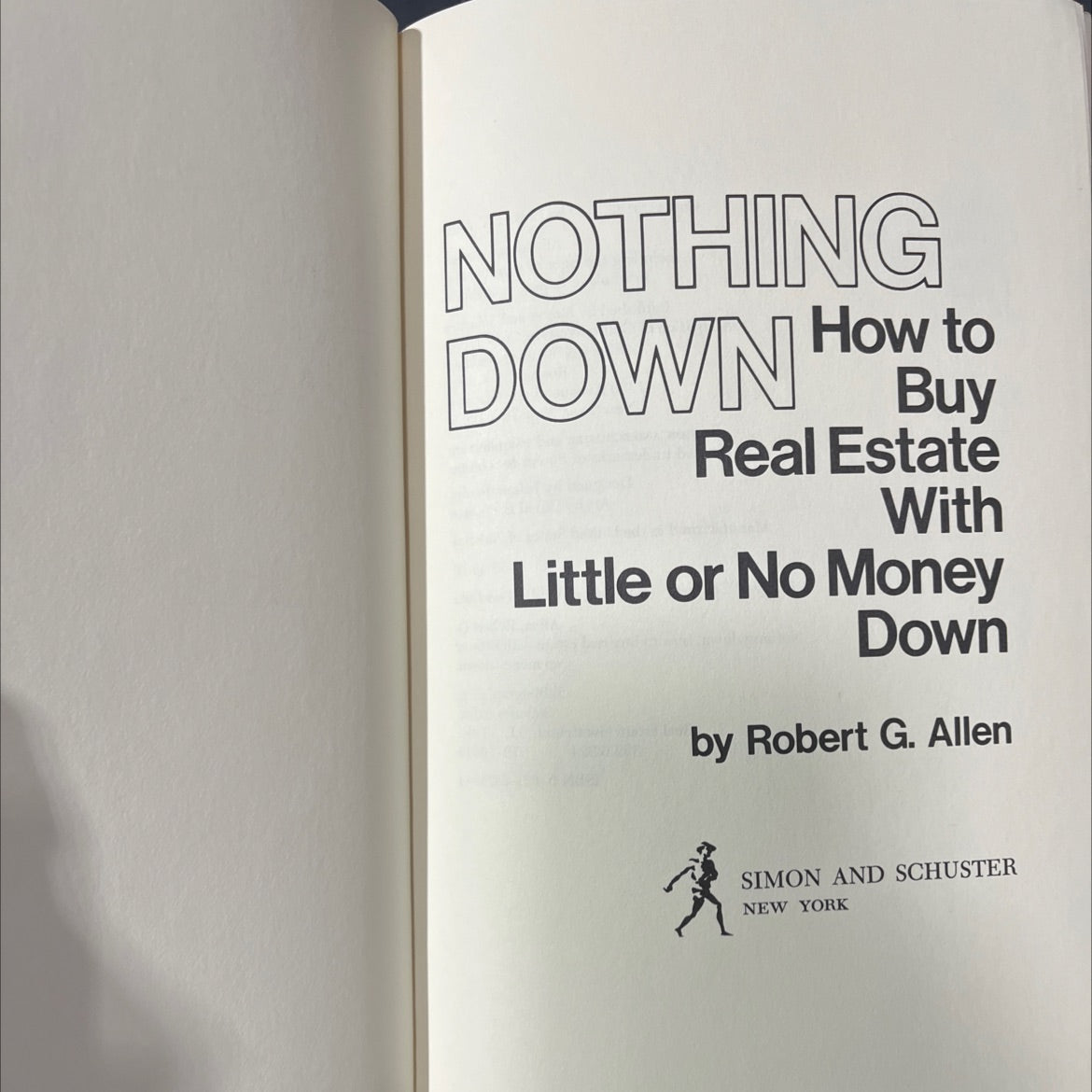 nothing down how to buy real estate with little or no money down book, by robert g. allen, 1980 Hardcover image 2
