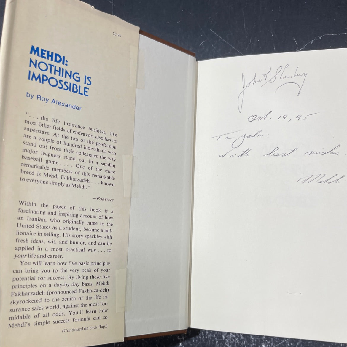 nothing is impossible book, by roy alexander farnsworth, 1978 Hardcover image 4