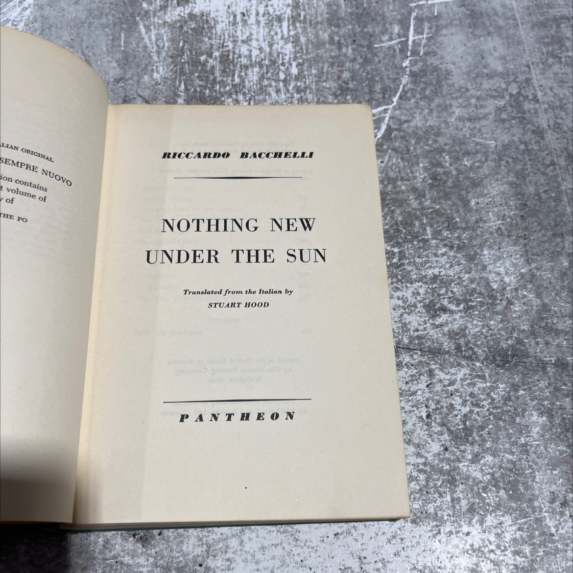 nothing new under the sun book, by riccardo bacchelli, 1955 Hardcover image 2