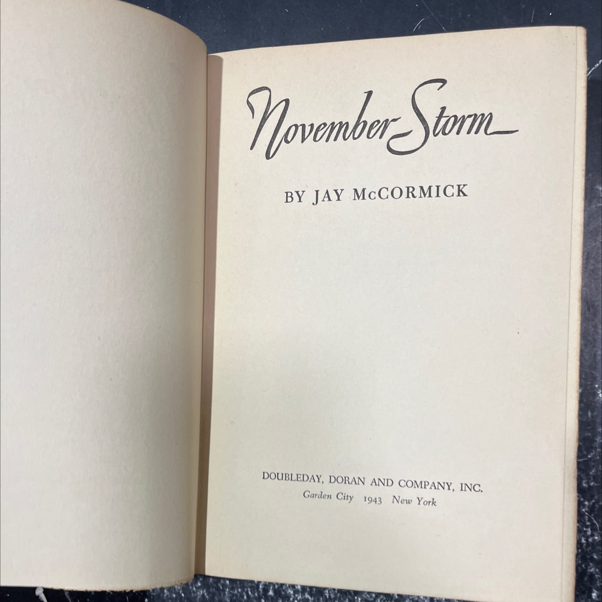 november storm book, by jay mccormick, 1943 Hardcover image 2