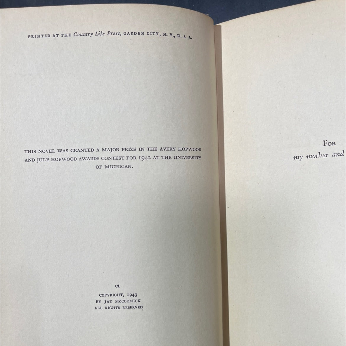 november storm book, by jay mccormick, 1943 Hardcover image 3