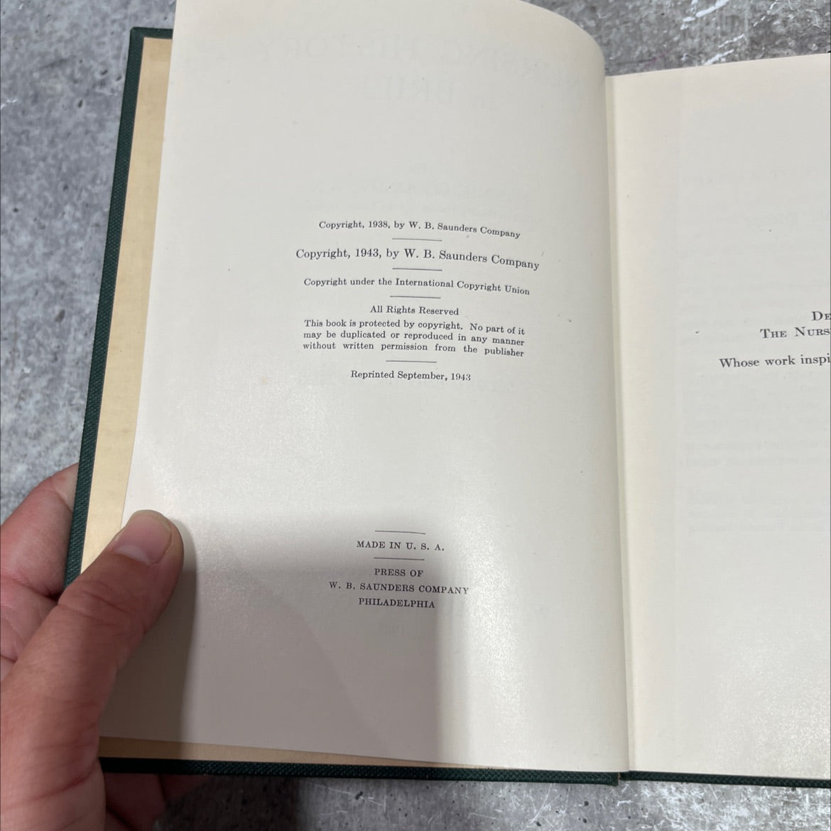 nursing history in brief book, by minnie goodnow, r.n., 1943 Hardcover image 3