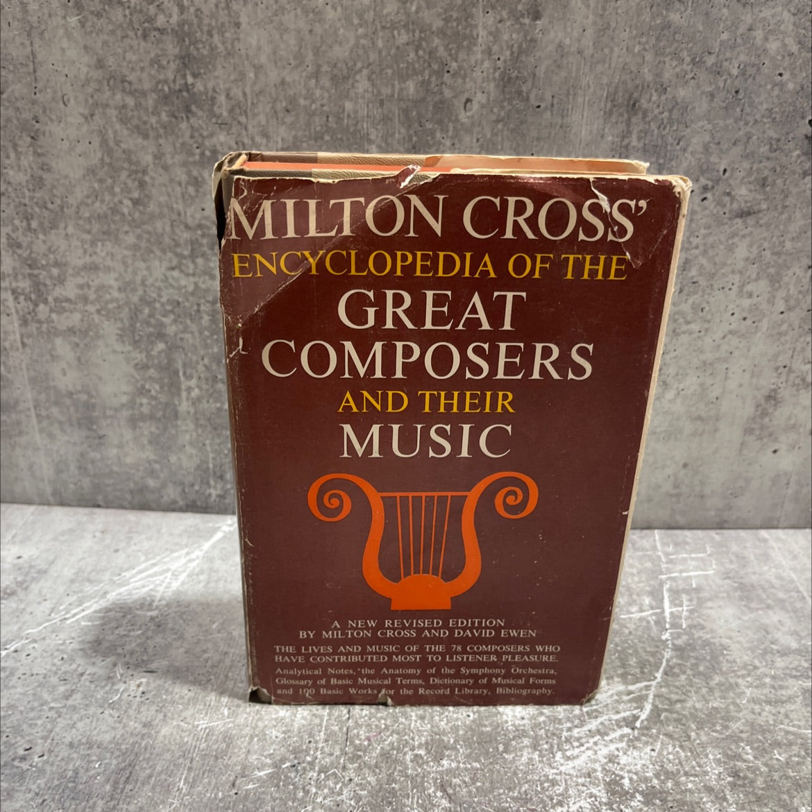 o moto milton cross' encyclopedia of the great composers and their music book, by milton cross and david ewen, 1962 image 1