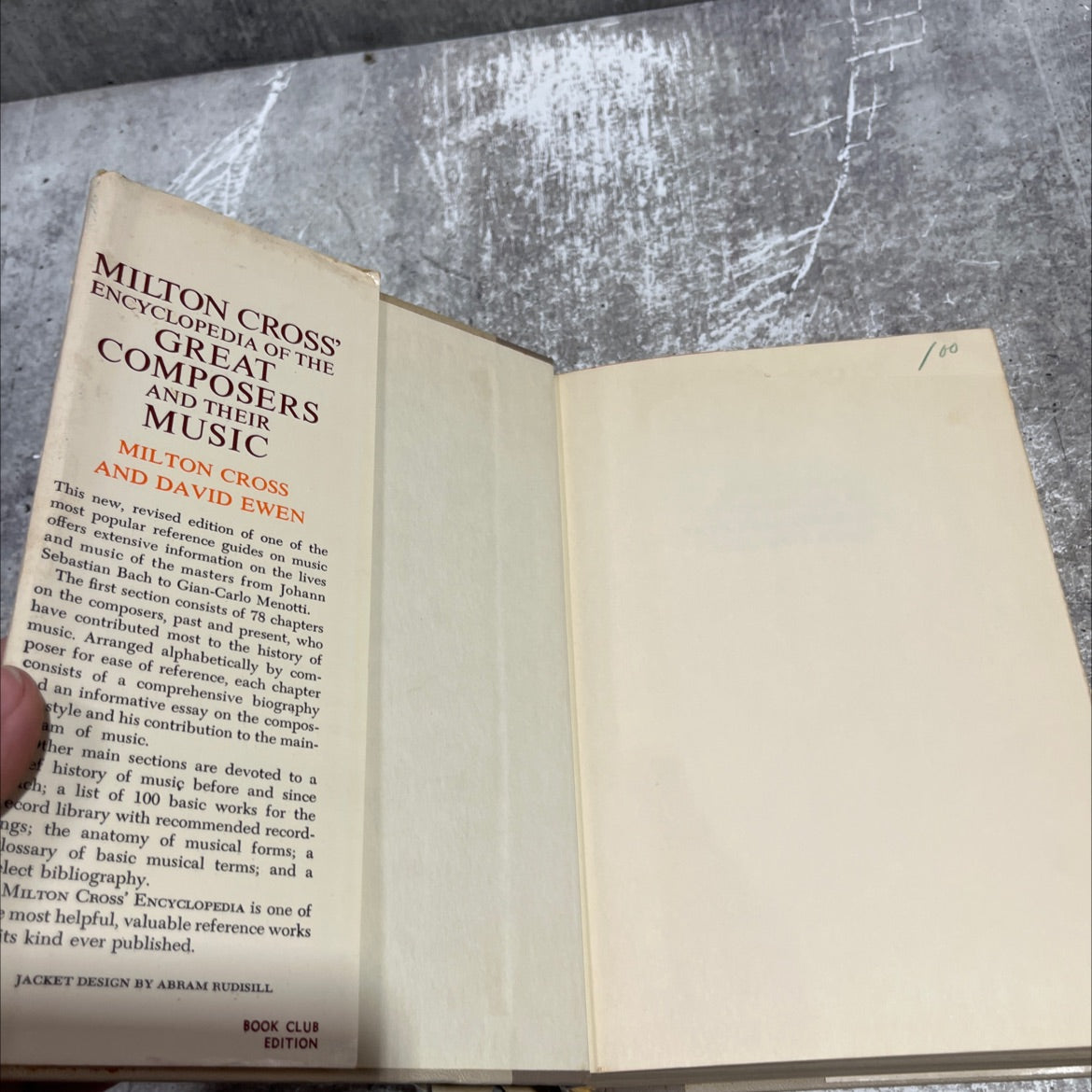 o moto milton cross' encyclopedia of the great composers and their music book, by milton cross and david ewen, 1962 image 4