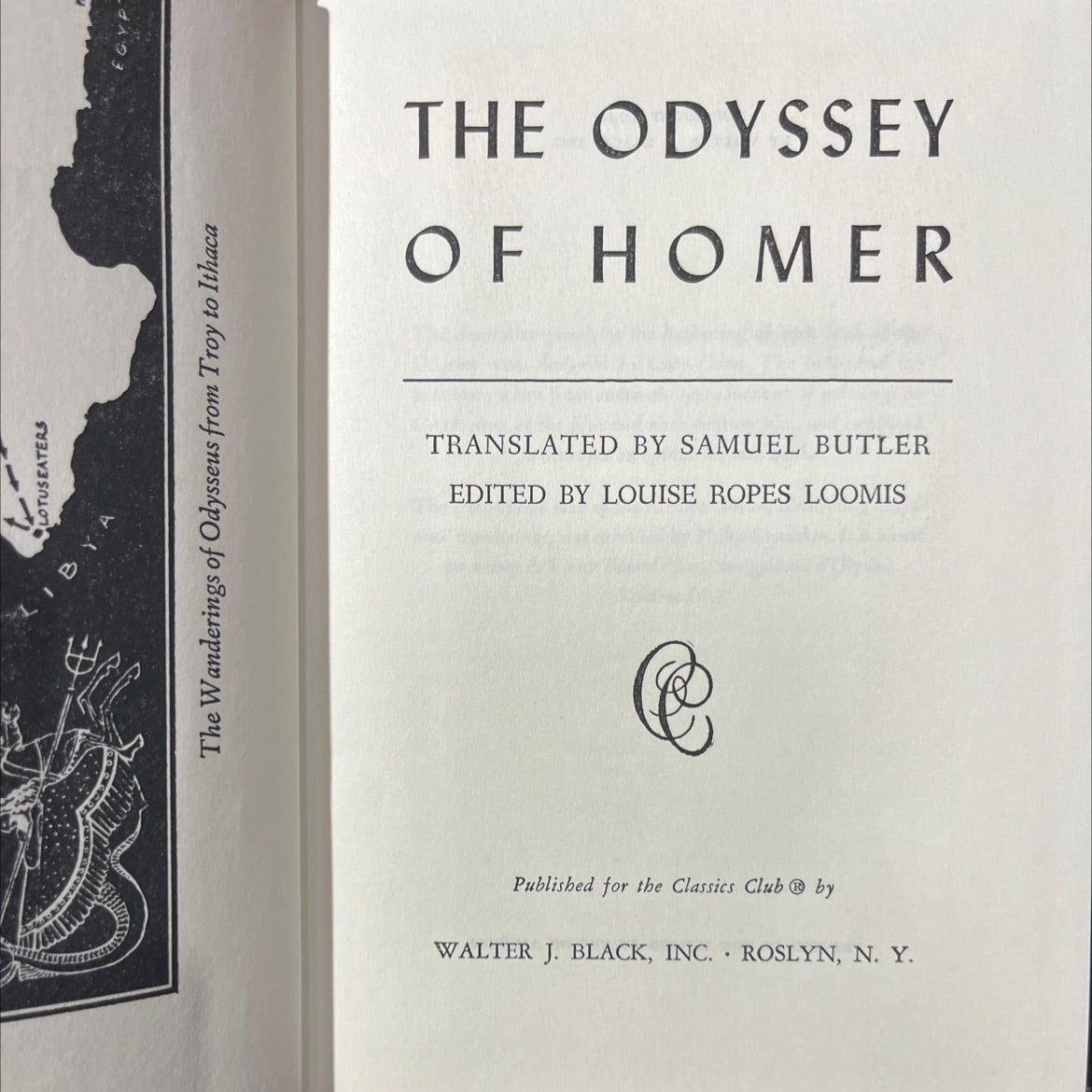 odyssey of homer book, by homer, 1944 Hardcover image 2