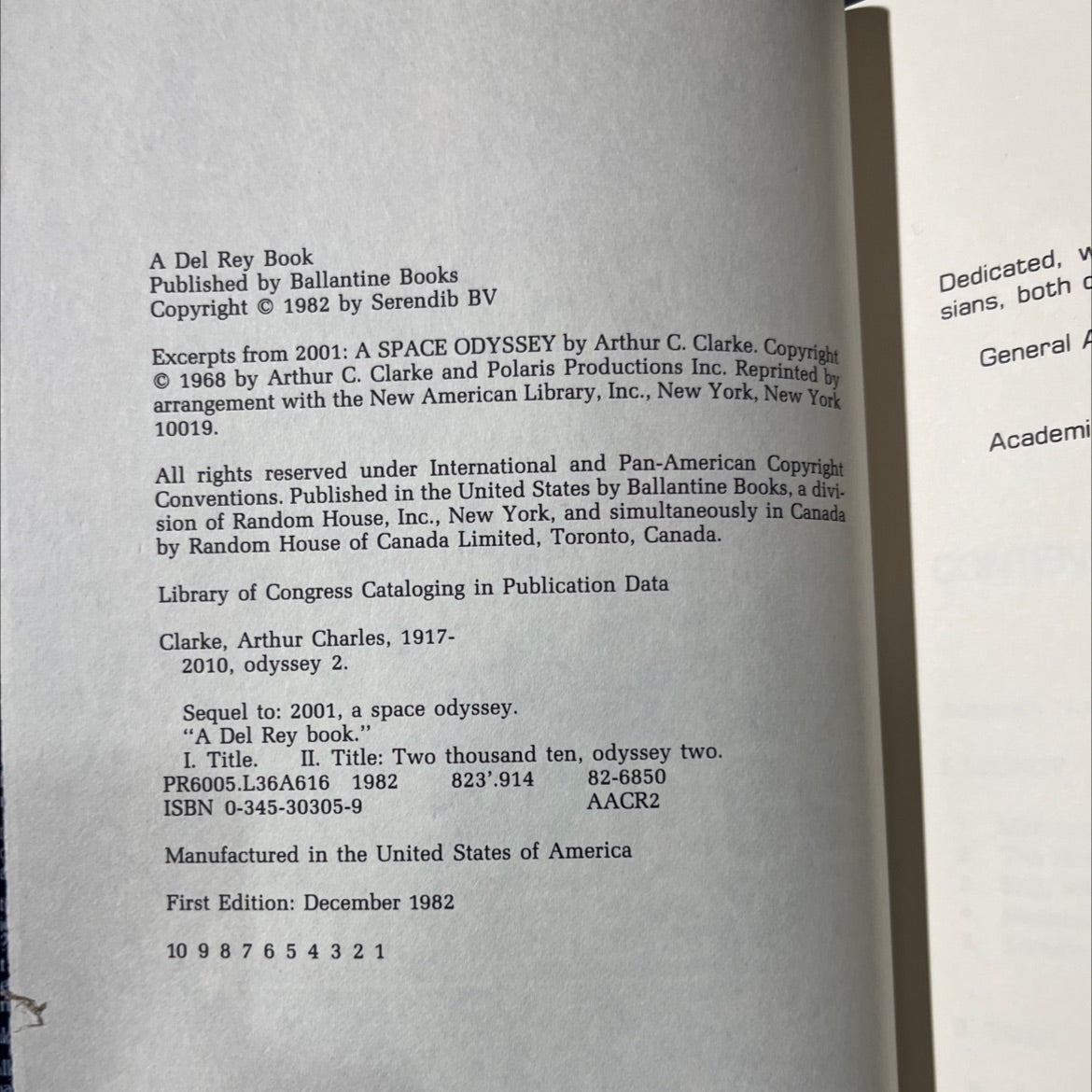 odyssey two book, by arthur c. clarke, 2010 Hardcover image 3