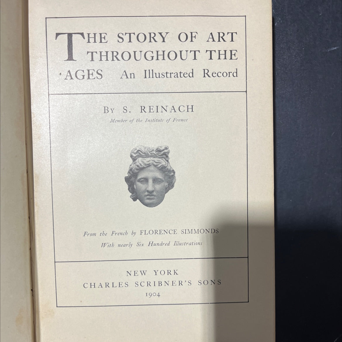 of art throughout the ages an illustrated record book, by s. reinach, 1904 Hardcover image 2