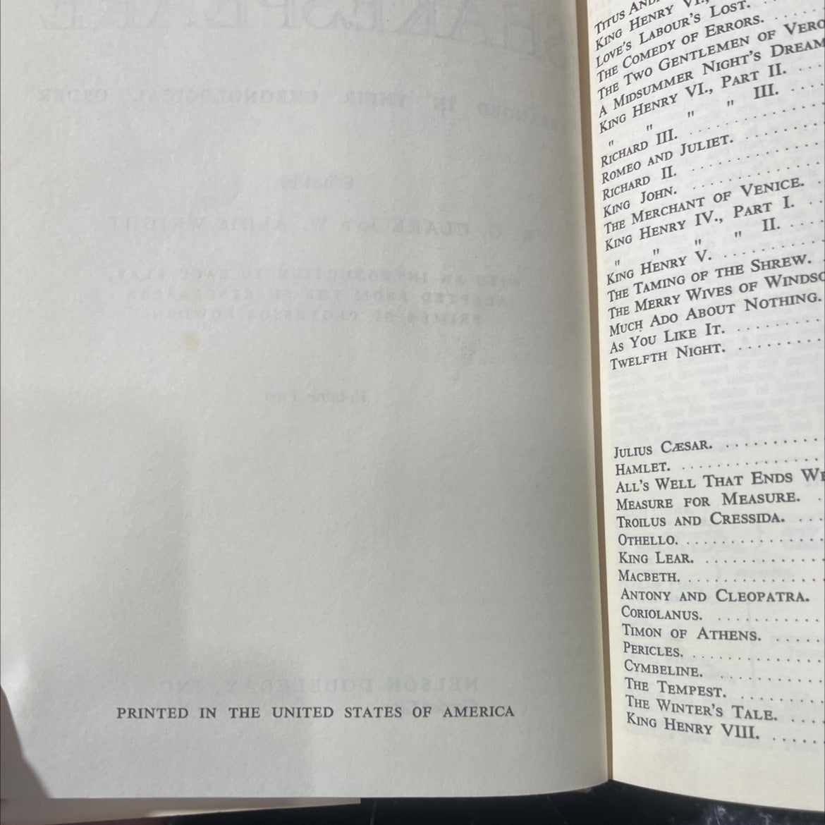of the complete works of william shakespeare arranged in their chronological order book, by william shakespeare, 1970 image 3