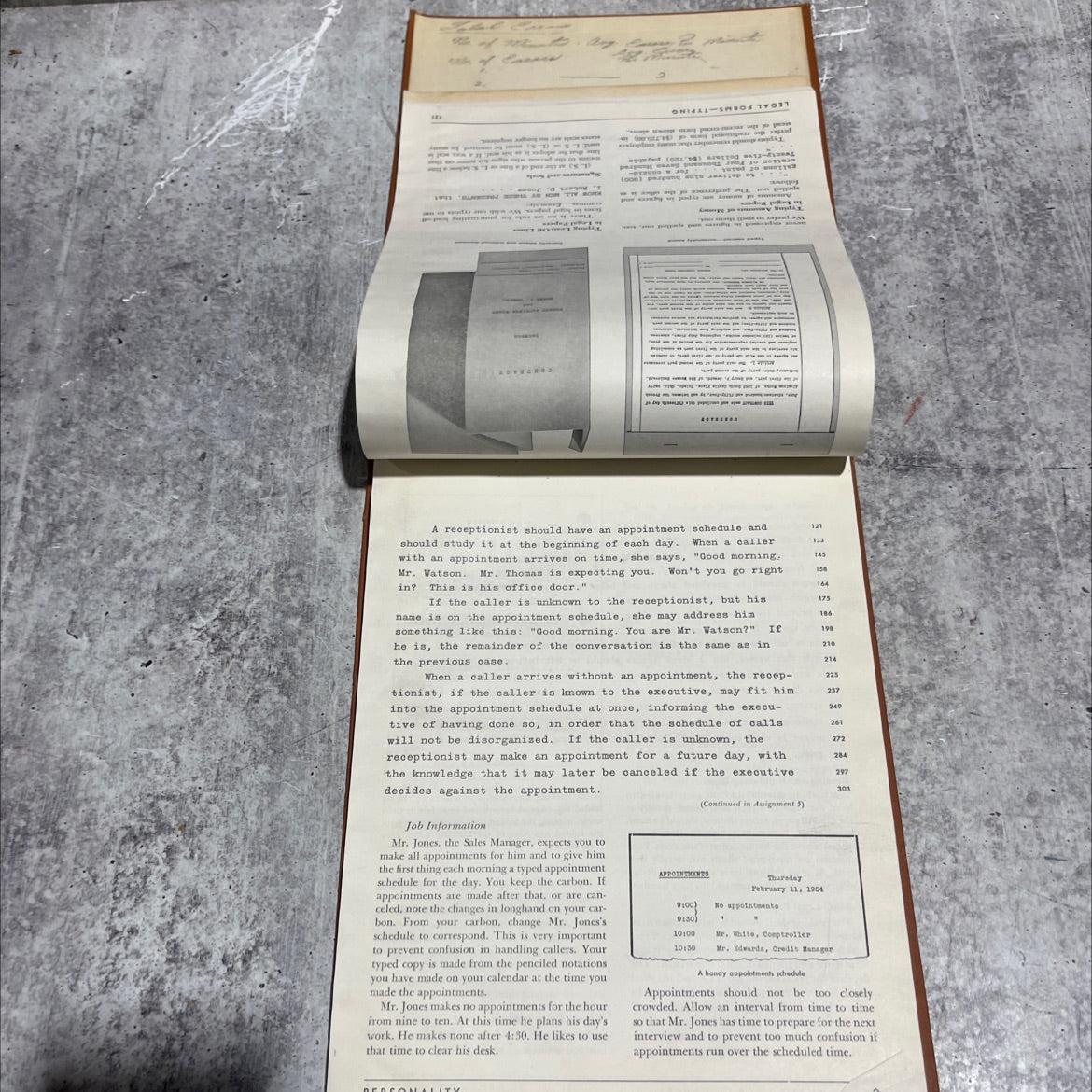 office practice typewriting book, by helen reynolds, eleanor skimin, 1954 Hardcover image 4