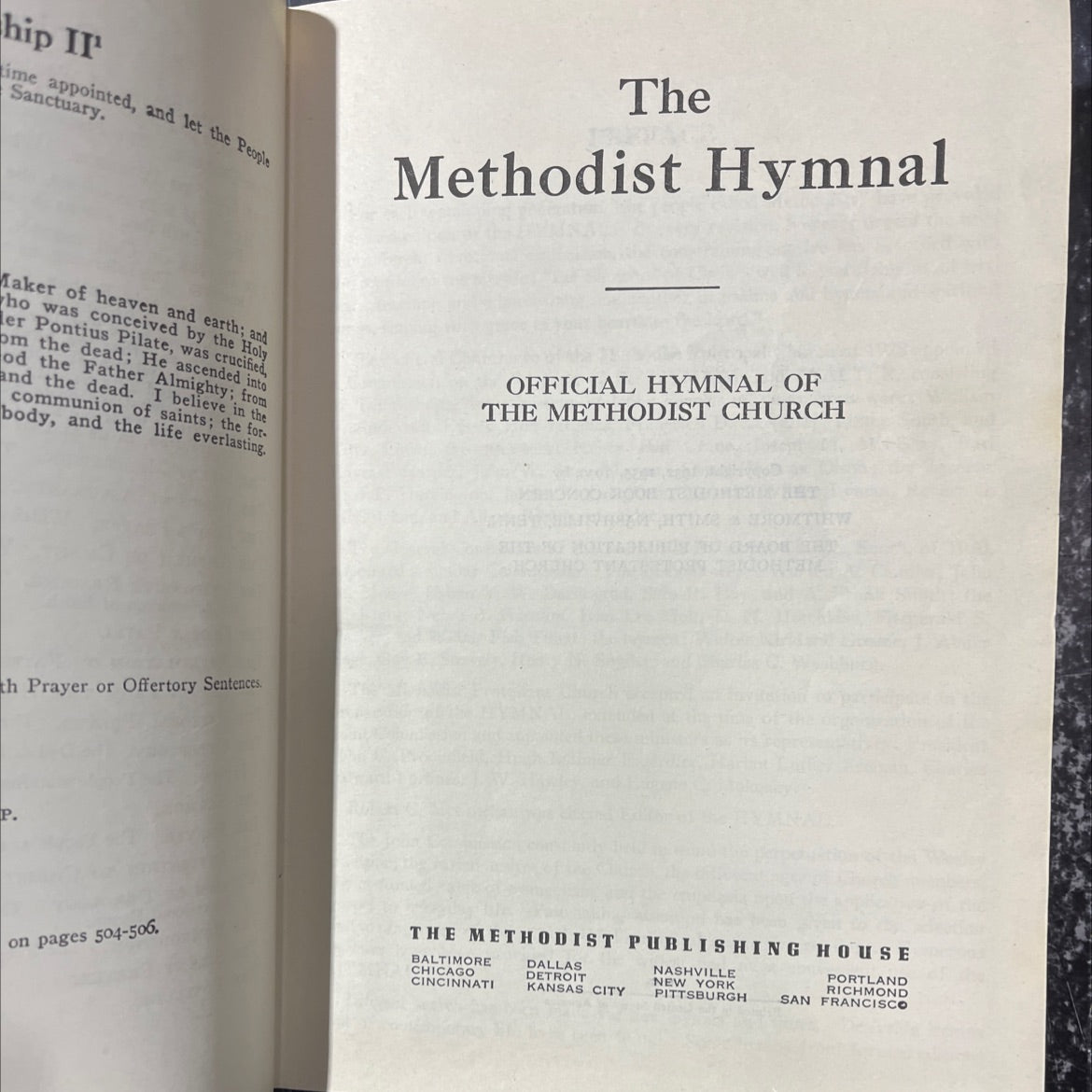 official hymnal of the methodist church book, by unknown, 1939 Hardcover image 2