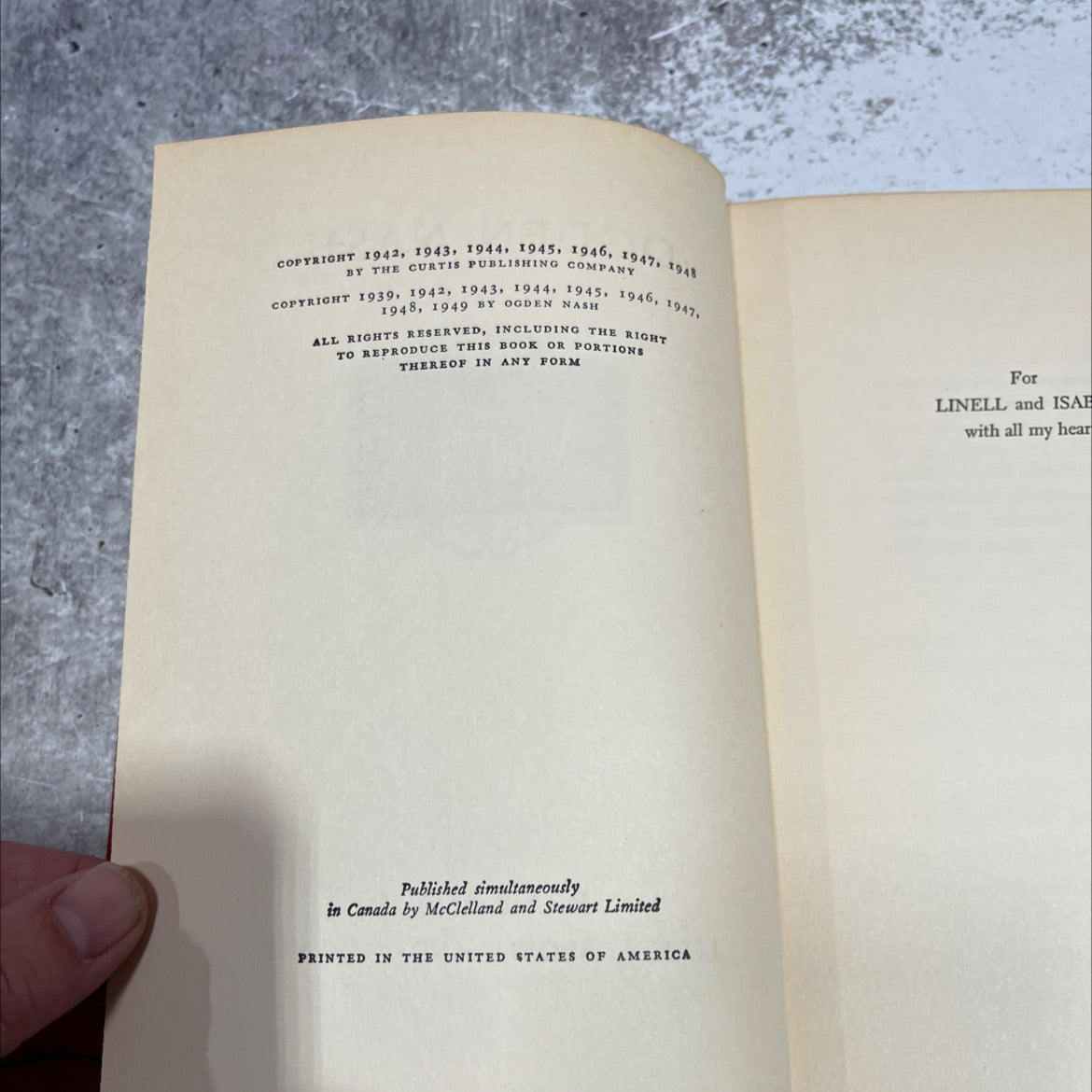 ogden nash versus boston book, by ogden nash, 1949 Hardcover image 3