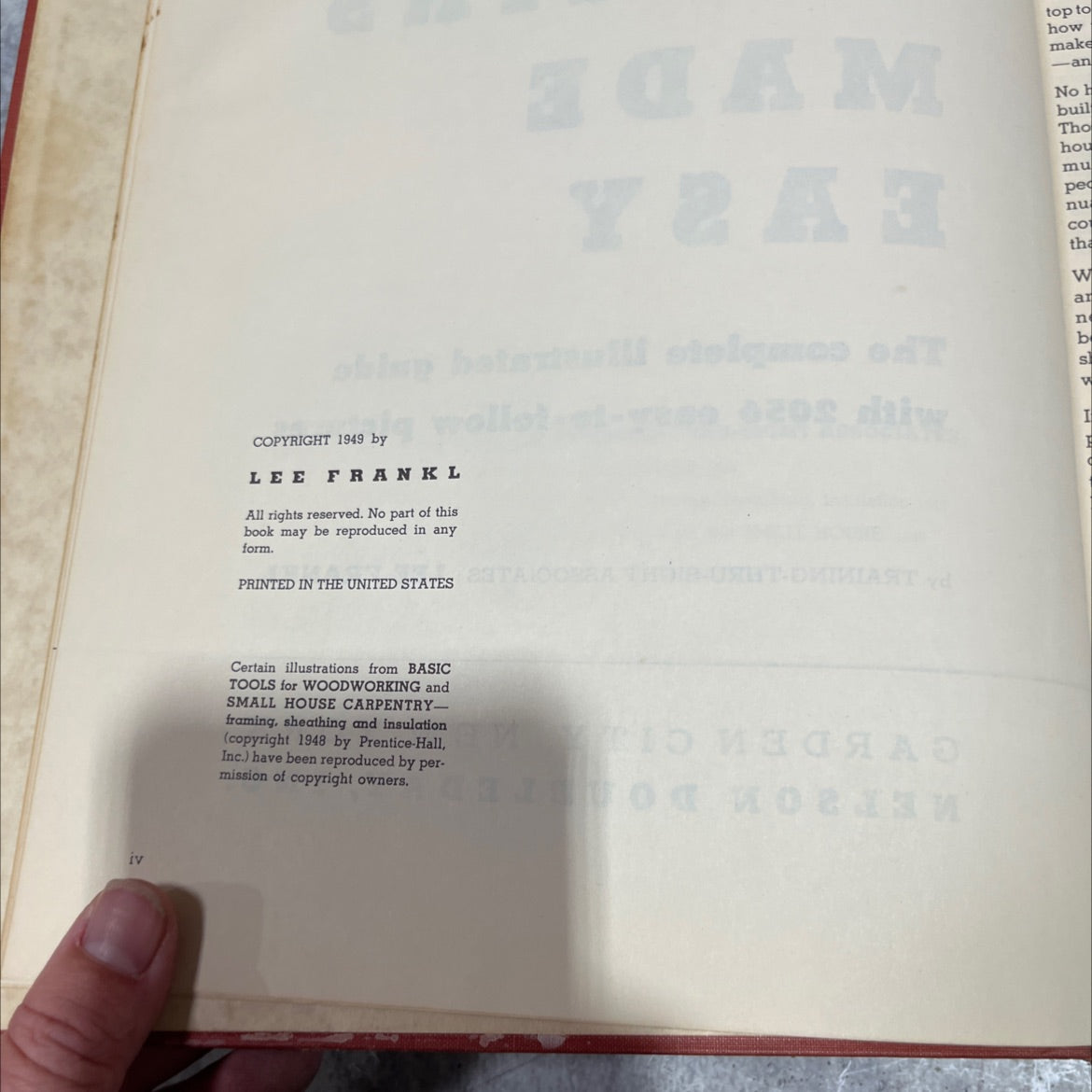 oh ociates: home repairs made easy book, by lee frankl, 1949 Hardcover image 3