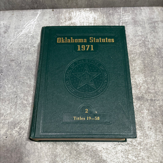 oklahoma statutes book, by unknown, 1971 Hardcover image 1