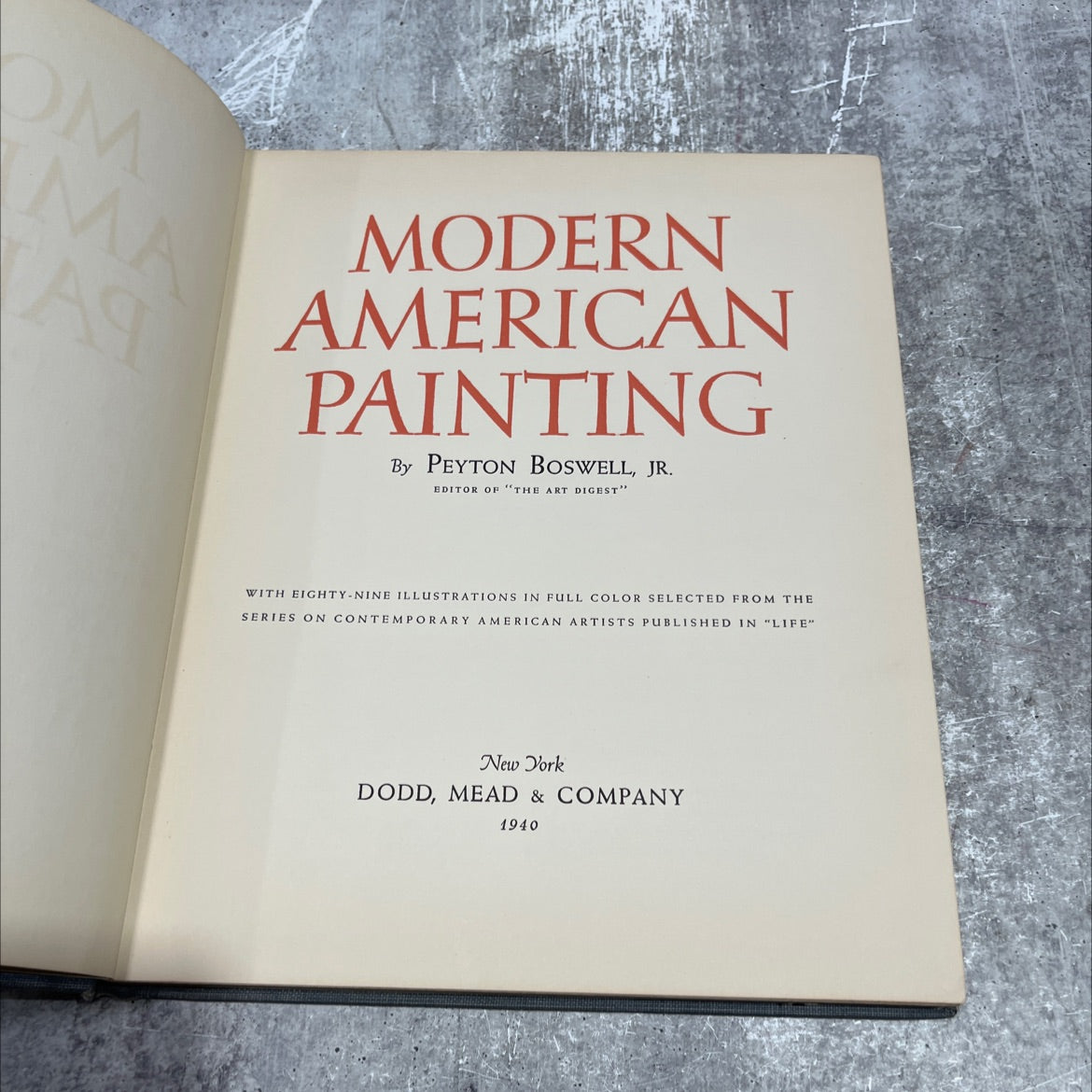 om ma modern american painting book, by peyton boswell, jr., 1940 Hardcover image 2
