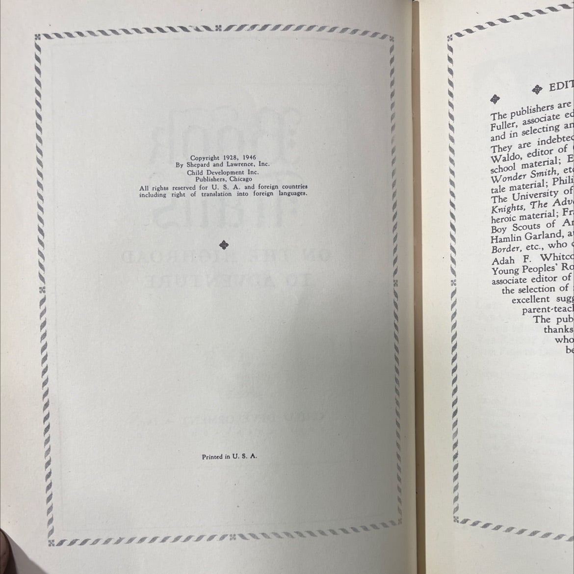 on the highroad to adventure book, by unknown, 1946 Hardcover image 3
