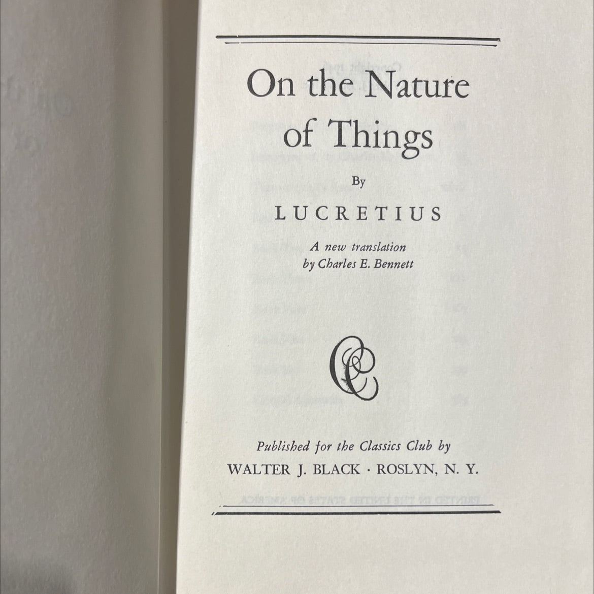 on the nature of things book, by lucretius, 1946 Hardcover image 2