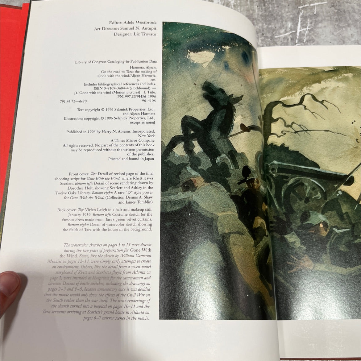 on the road to tara the making of gone with the wind book, by Aljean Harmetz, 1996 Hardcover image 3