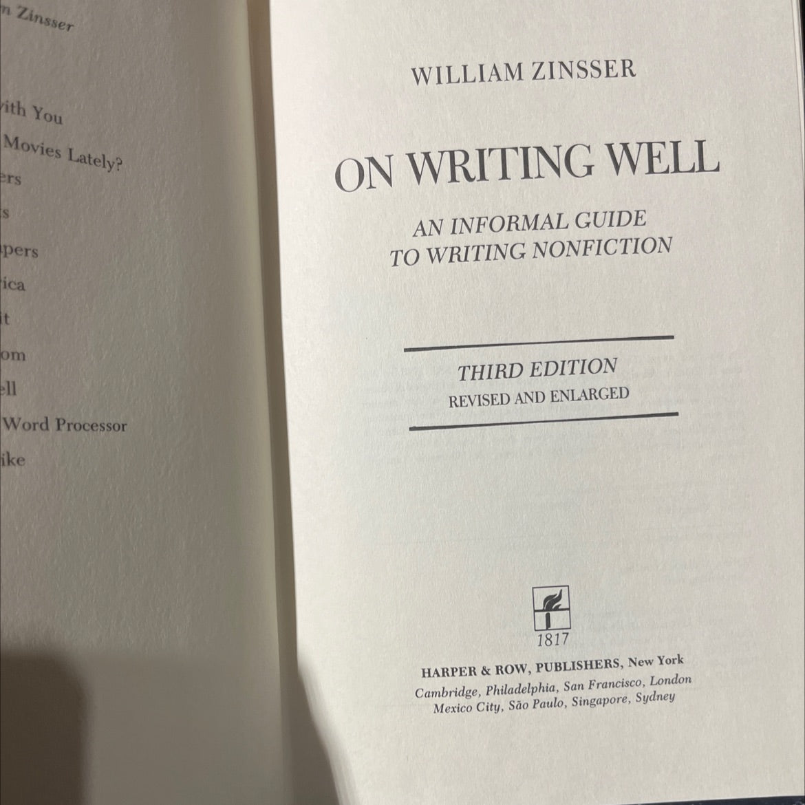 on writing well book, by william zinsser, 1985 Hardcover image 2