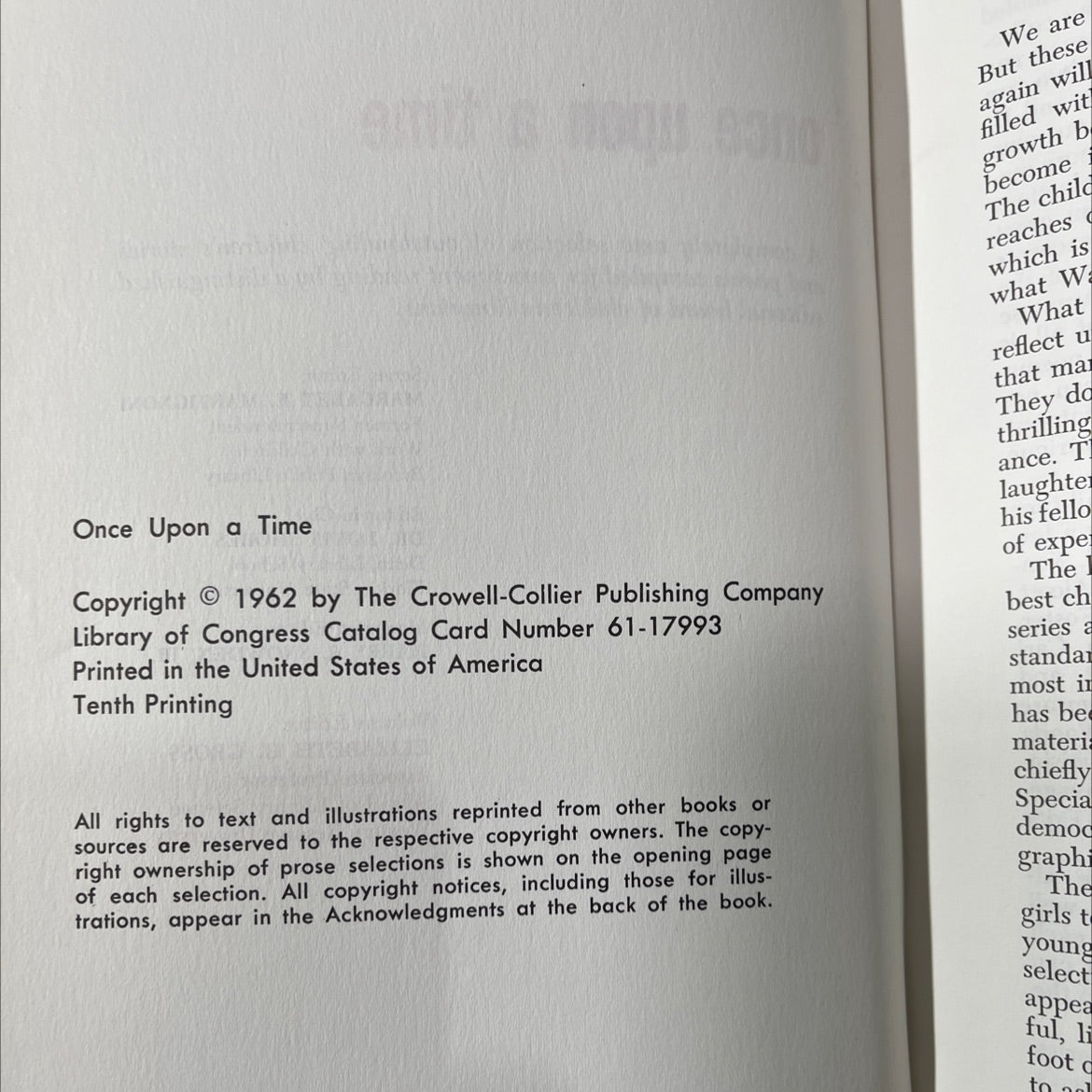 once upon a time book, by unknown, 1962 Hardcover image 3