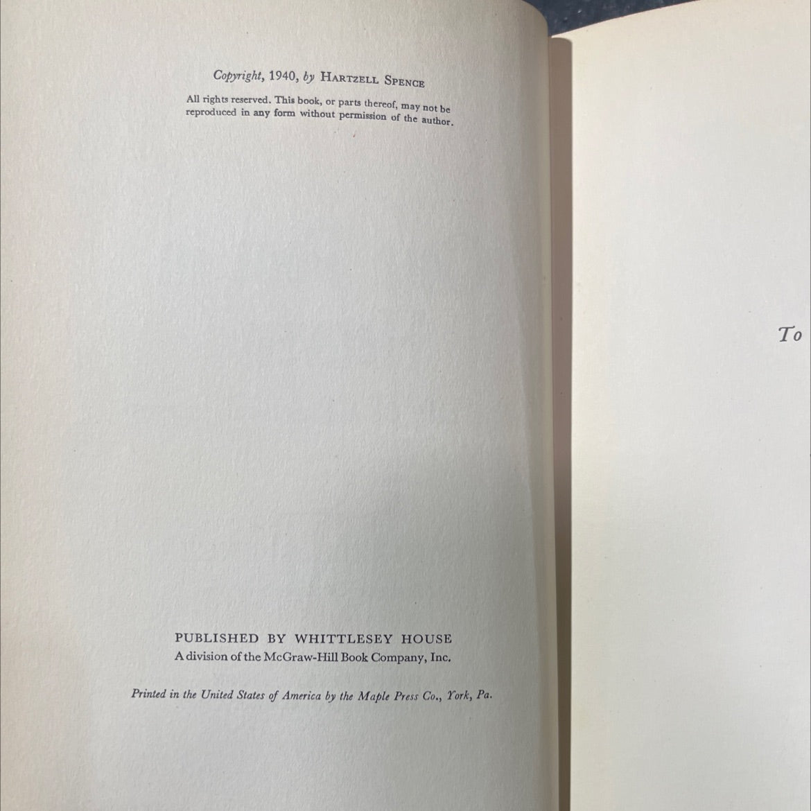 one foot in heaven the life of a practical parson book, by hartzell spence, 1940 Hardcover image 3