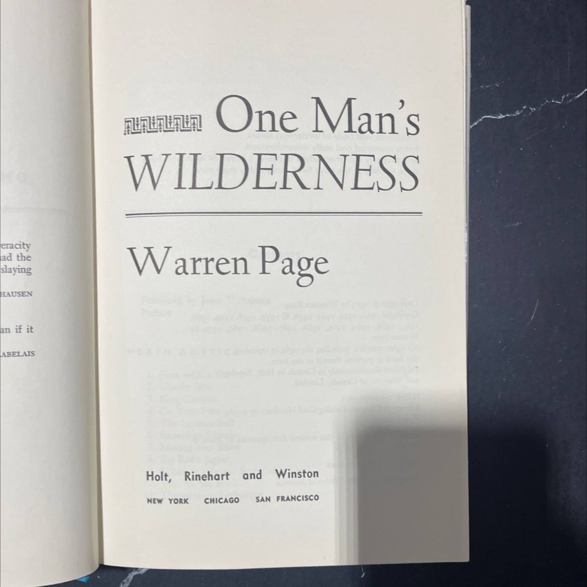 one man's wilderness book, by warren page, 1973 Hardcover image 2