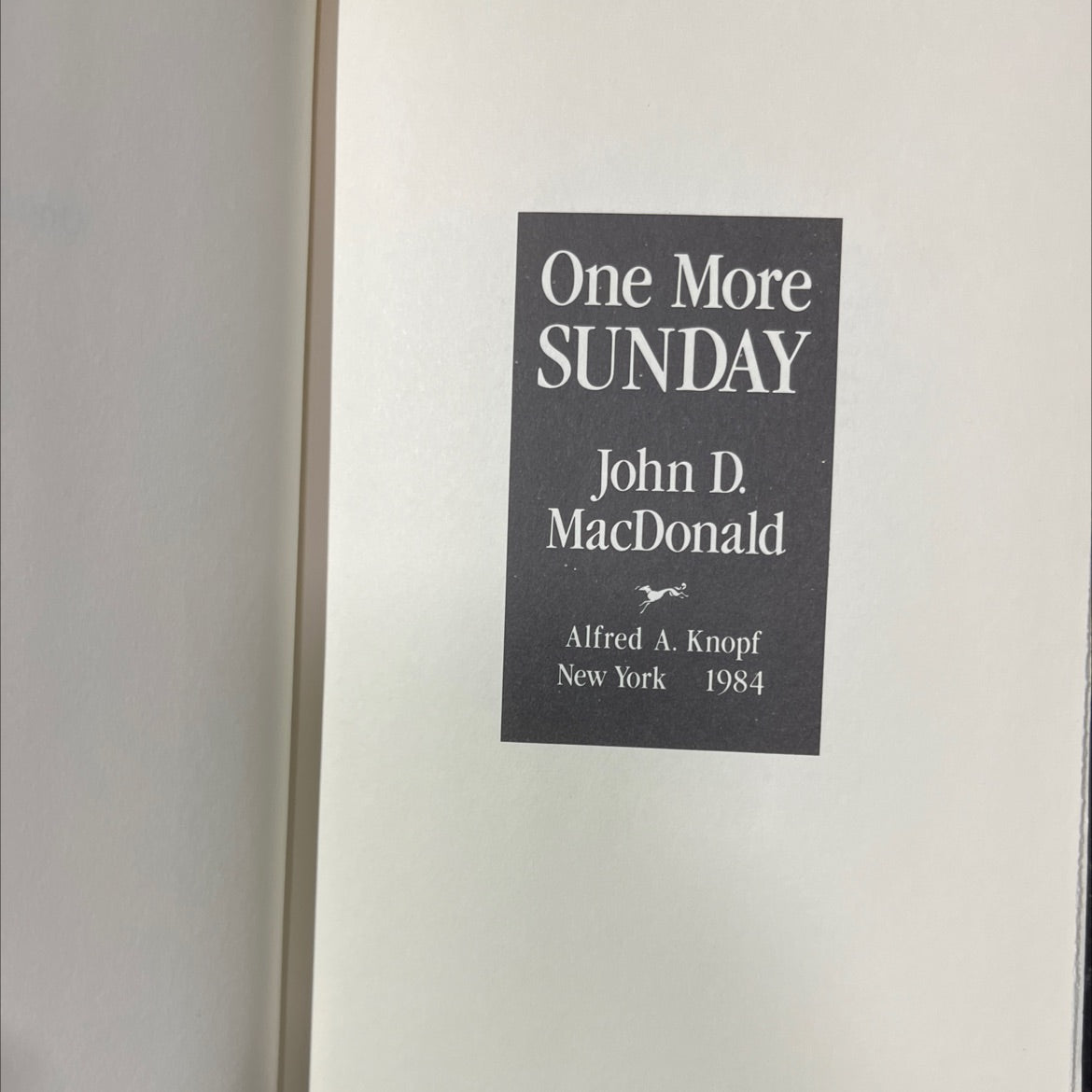 one more sunday book, by john d. macdonald, 1984 Hardcover image 2