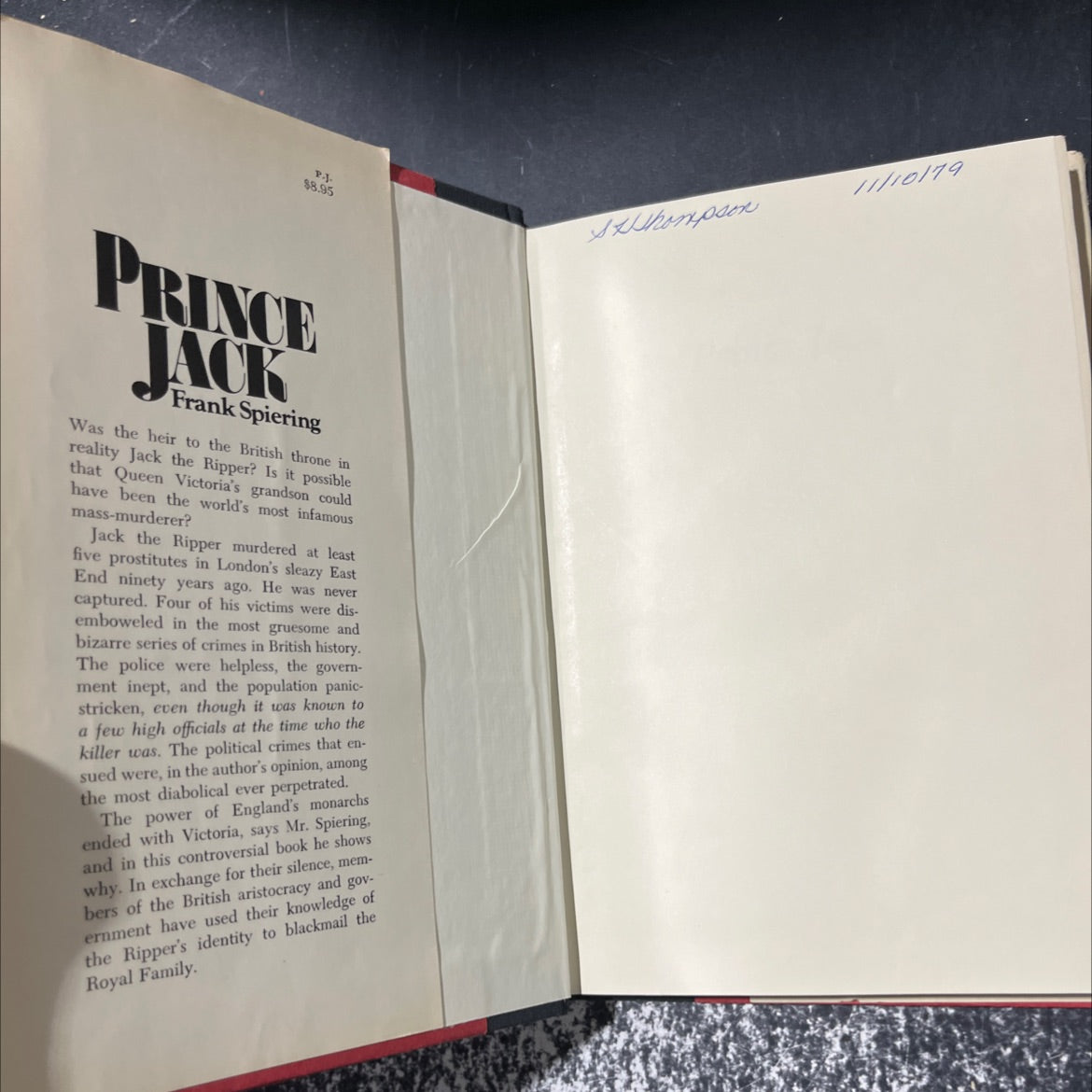 one prince jack book, by frank spiering, 1978 Hardcover image 4