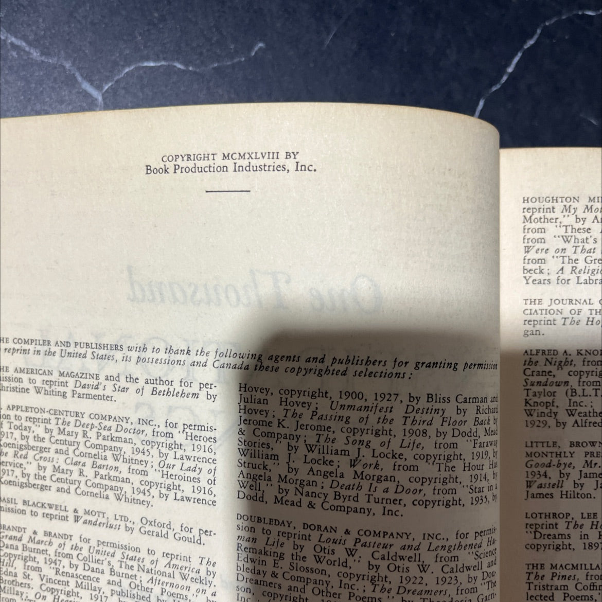 one thousand inspirational things book, by audrey stone morris, 1948 Hardcover image 3