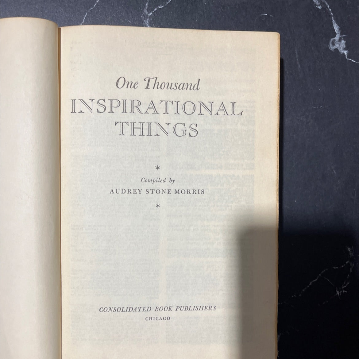 one thousand inspirational things book, by audrey stone morris, 1948 Hardcover image 2