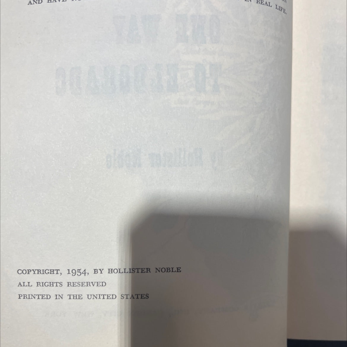 one way to eldorado book, by hollister noble, 1954 Hardcover image 3