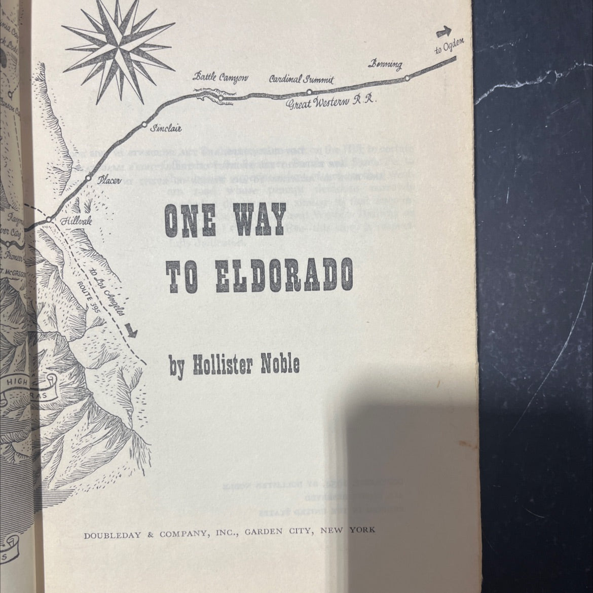 one way to eldorado book, by hollister noble, 1954 Hardcover image 2