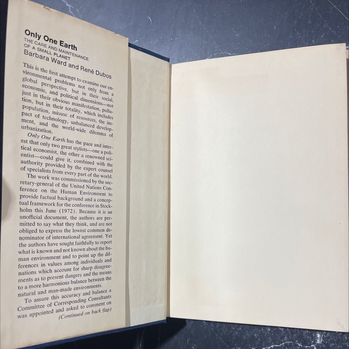 only one earth the care and maintenance of a small planet book, by barbara ward and rené dubos, 1972 Hardcover image 4