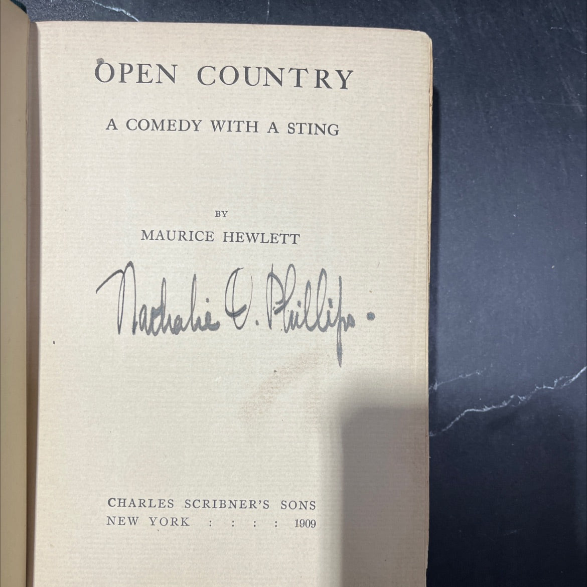 open country a comedy with a sting book, by maurice hewlett, 1909 Hardcover image 2