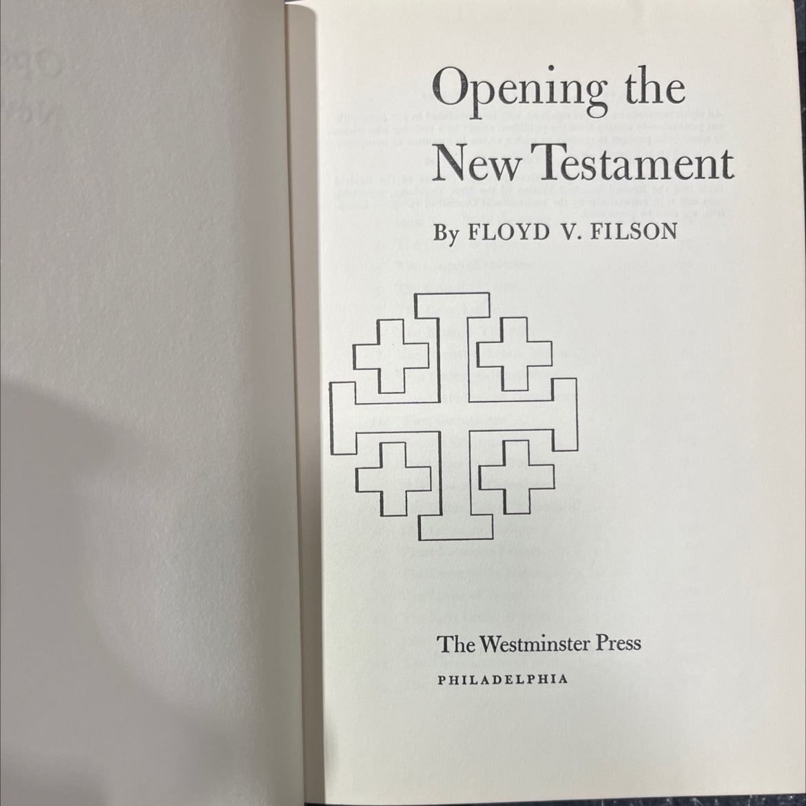 opening the new testament book, by floyd v. filson, 1970 Hardcover image 2