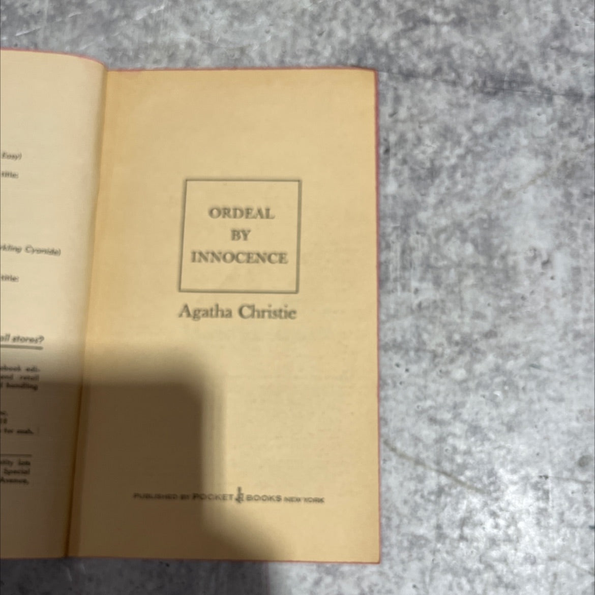 ordeal by innocence book, by agatha christie, 1959 Paperback image 2