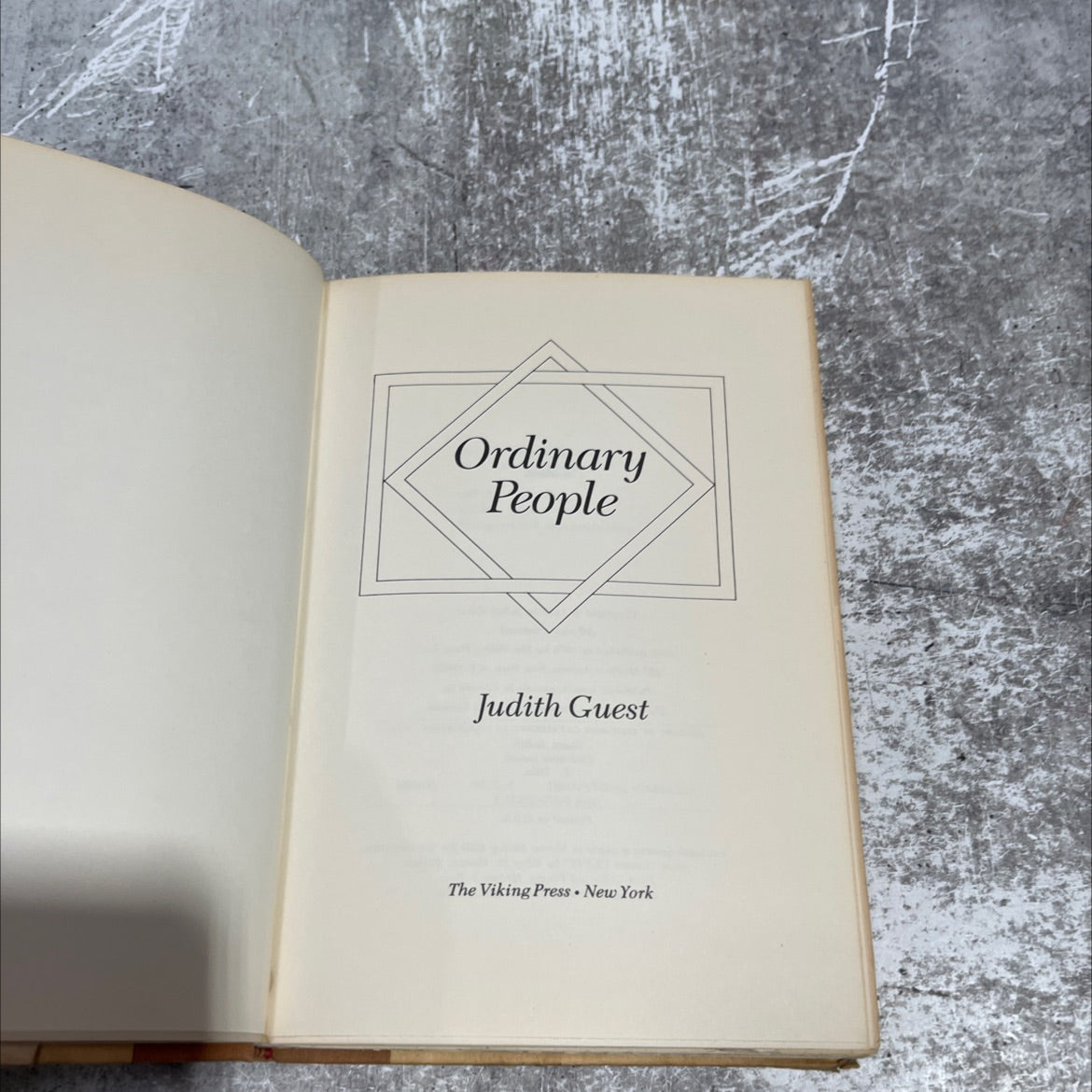 ordinary people book, by judith guest, 1976 Hardcover image 2