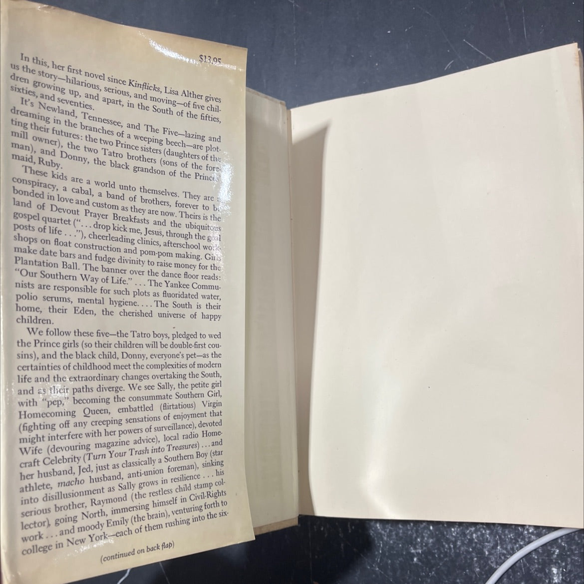 original sins book, by lisa alther, 1981 Hardcover image 4